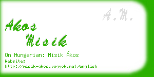 akos misik business card